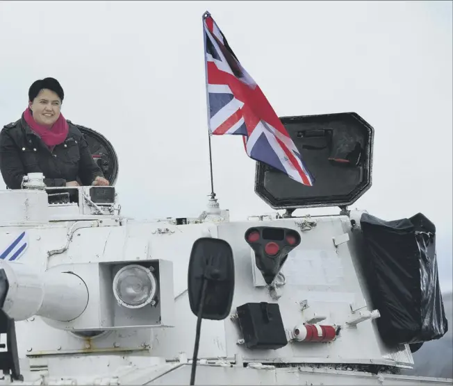  ?? Picture: Getty ?? campaign visit to Auchterhou­se Country Sports, Dundee, yesterday, while hitting out at ‘Nationalis­t Nimbys’