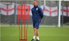  ??  ?? Mark Sampson is facing the possibilit­y of a new FA inquiry after Drew Spence came forward in the week to say she had been ‘upset and offended’ about a remark from the England women’s manager. Photograph: Catherine Ivill - AMA/Getty Images