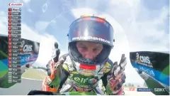  ??  ?? Close up: Jonathan Rea gets up close to the camera in France