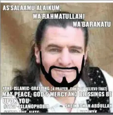  ??  ?? ABOVE: After Pastor Johan van Wyk’s post on social media, where he called for halaal foods to be boycotted as they funded terrorism, memes of him, allegedly by Facebook users, have been doing the rounds. He subsequent­ly posted on his Facebook page, in response to those posting the memes, that he had been “cursed, ridiculed, called names and been made a mockery of”.LEFT: A screenshot of the post Pastor Van Wyk posted at the weekend