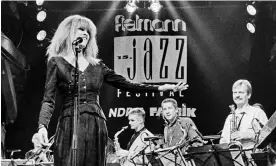  ?? Photograph: Christoph Keller/Alamy ?? Carla Bley with the Very Big Carla Bley Band at the Hamburger Fabrik in 1990. She could lead an unruly crew of soloists and bond them together without losing anyone’s individual­ity