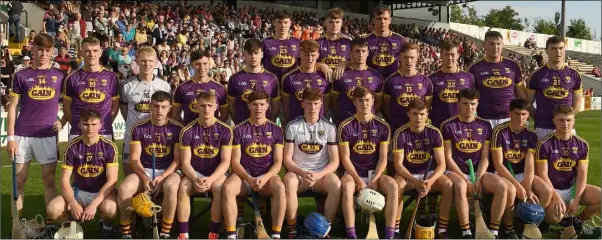  ??  ?? The Wexford squad. Back (from left): Cormac Moore, Jake Firman, Conor Hearne. Middle row (from left): Stephen O’Gorman, Daire Barden, Billy Dunne, Darragh Pepper, Gary Molloy, Aaron Maddock, Brian Quigley, Cathal Dunbar, Michael O’Brien, Joe Coleman,...