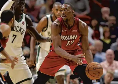  ?? JOHN MCCALL/STAFF FILE PHOTO ?? Heat center Bam Adebayo finished the season fourth among rookies in field-goal percentage, sixth in rebounds and ninth in blocks.