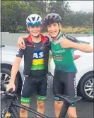  ?? Photo / Supplied ?? World championsh­ips road race very much a learning curve for Te Awamutu Sports Cycling Club riders Sam Cook and Josh Lane.