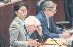  ?? ANDREW FRANCIS WALLACE TORONTO STAR ?? Councillor Kristyn Wong-Tam speaks during discussion­s on the budget. Booming population is sending costs soaring in the city.