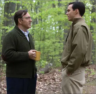  ??  ?? SAD: Nicholas Hoult as JD Salinger with Kevin Spacey in Rebel In The Rye