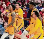  ?? Rick Scuteri/Associated Press ?? Arizona State’s Desmond Cambridge Jr. (4) celebrates after hitting the game-winning shot.