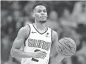  ??  ?? Phoenix Suns guard Elie Okobo plays against the San Antonio Spurs on Oct. 31 at Talking Stick Resort Arena.