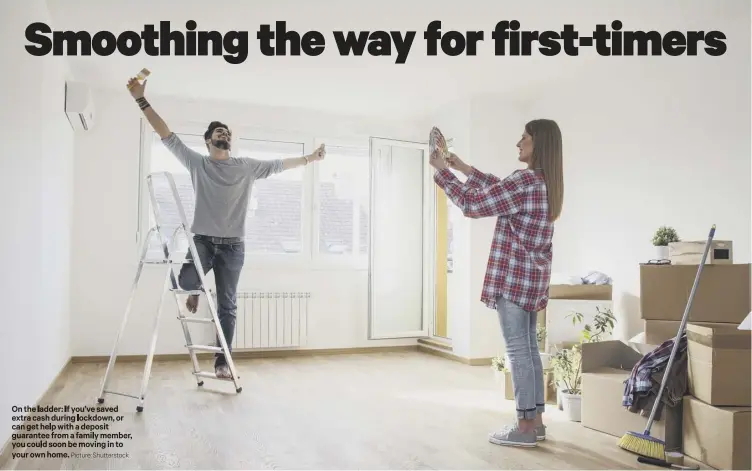  ?? Picture: Shuttersto­ck ?? On the ladder: If you’ve saved extra cash during lockdown, or can get help with a deposit guarantee from a family member, you could soon be moving in to your own home.