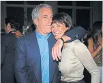  ?? Picture: Getty Images. ?? Jeffrey Epstein and Ghislaine Maxwell.