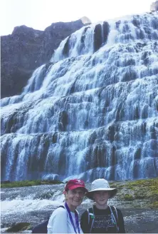  ??  ?? Sharron J. Simpson in Iceland with her grandson.