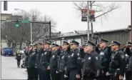  ?? PHOTO BY DANIELLE EPTING, FOR DIGITAL FIRST MEDIA ?? Officers give a final salute to George VanBramer.