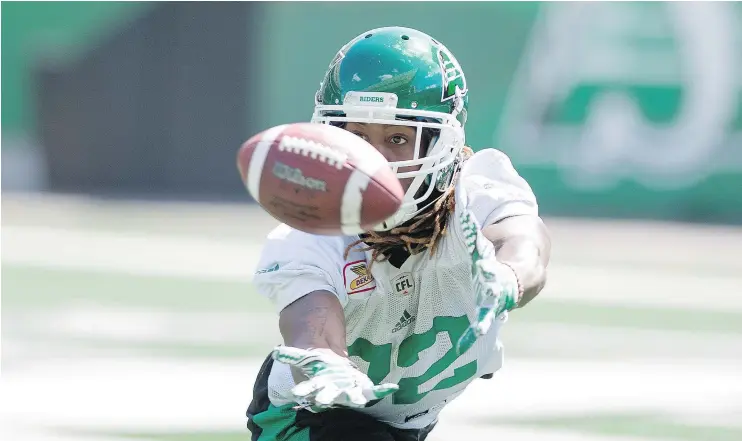  ?? TROY FLEECE/POSTMEDIA ?? Naaman Roosevelt and the Saskatchew­an Roughrider­s are 2-1 at their new Mosaic Stadium digs with their offence mostly leading the way this season.