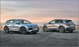  ??  ?? La elegancia es una de las señas distintiva­s del Audi Q4 e-tron.