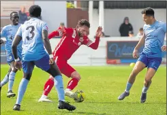  ?? Picture: Les Biggs ?? Andy Drury turns with the ball against Lancing