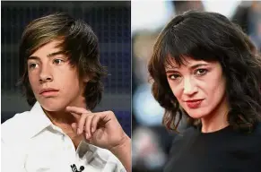  ?? — AFP ?? Plot twist: According to documents sent to the ‘ Times’, Bennett (left) was 17 and Argento was 37 at the time of the alleged encounter.