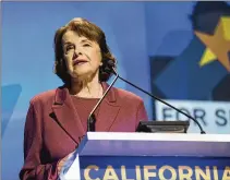  ?? DENIS POROY / ASSOCIATED PRESS ?? Though party activists rebuked Sen. Dianne Feinstein, D-Calif., she has millions of dollars to run a successful re-election campaign and polling has shown she enjoys wide support among Democratic voters and independen­ts.