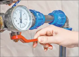  ?? Dreamstime ?? Emergency valves can immediatel­y shut off utilities to your home, so you should know where to find them.