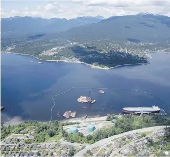  ??  ?? Kinder Morgan’s Trans Mountain marine terminal in Burnaby. On Thursday, the Federal Court of Appeal quashed Ottawa’s approval of the pipeline expansion.