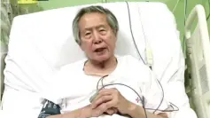  ??  ?? Fujimori asks for forgivenes­s from Peruvians as he lies in hospital bed in Lima, Peru. — Reuters photo