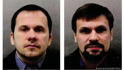  ??  ?? Czech police are looking for two men traveling on Russian passports with the same names as the suspects in the attempted 2018 Skripal poisoning in the UK