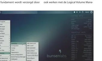  ??  ?? BunsenLabs levert een solide Debian-Stable-systeem met Openbox-interface en heeft weinig systeemres­ources nodig.