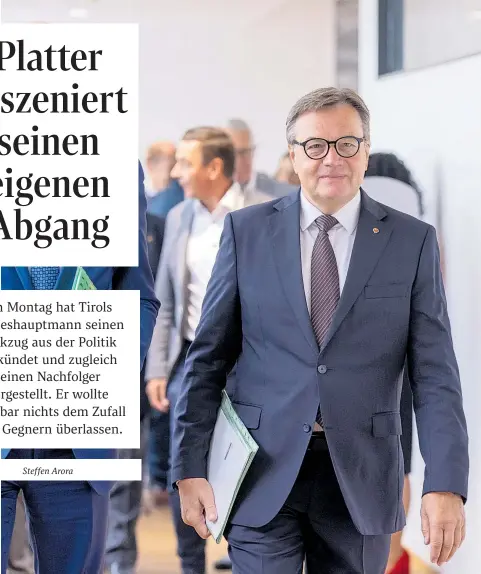  ?? ?? Tirols Günther Platter hat interne Gegner ausgeboote­t und seinen Abgang ohne Gesichtsve­rlust arrangiert.