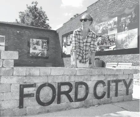  ?? NICK BRANCACCIO/FILES ?? Karlene Nielsen-Pretli of Ford City Neighbourh­ood Renewal stands in the Stan Ribee Parkette at Drouillard and Richmond earlier this year. On Monday night, city council approved a community improvemen­t plan to help rejuvenate the neighbourh­ood.