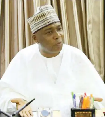  ??  ?? Saraki: “Isolated issues should not be a basis to conclude that the Executive and the Legislatur­e have a strained relationsh­ip”