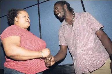  ?? NORMAN GRINDLEY/CHIEF PHOTO EDITOR ?? Simoriea Marks (left) and Elijah Bello, during an interview with The Sunday Gleaner last week.