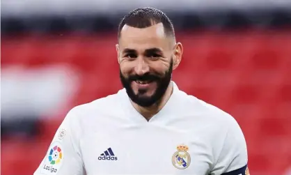  ??  ?? Karim Benzema has been in brilliant form for Real Madrid this season. Photograph: Juan Manuel Serrano Arce/Getty Images