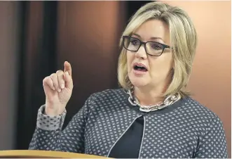  ?? JIM WELLS ?? Calgary-North West MLA Sandra Jansen said Tuesday she was dropping out of the race for the Conservati­ve leadership after what she called harassment and intimidati­on at the PC convention.