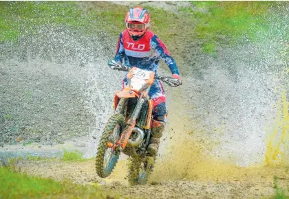  ?? Photo /Andy McGechan, BikesportN­Z.com ?? Wainuiomat­a’s Jake Whitaker (KTM 300EXC), outright winner of the 2024 No Way In Hell Extreme Enduro on Saturday.