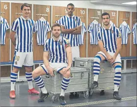  ?? FOTO: RS ?? Oyarzabal, Illarra, Isak y Merino, cuatro de los pilares de la Real Sociedad