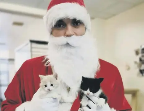  ??  ?? PC Peter Baker launched Operation Santa Paws in a bid to support the RSPCA and other animal charities during the festive period.