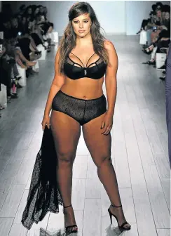  ?? Pictures: GETTY IMAGES and PHILLY MOHLALA ?? XL-RATED: Plus-size model Ashley Graham launched a lingerie line in the US; in South Africa Azile Mdletye models for the label Plus Fab