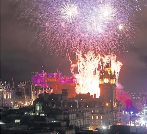  ??  ?? NO SHOW: Edinburgh’s Hogmanay fireworks display will not take place this year due to the Covid-19 pandemic.