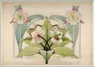  ?? THE METROPOLIT­AN MUSEUM OF ART VIA AP ?? A watercolor over graphite by Anonymous titled “Decorative Design with Natural and Abstract Flowers,” from the late 19th century is shown.