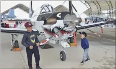  ?? JULIO MORALES PHOTOS ?? ABOVE LEFT, RIGHT: The annual NAFEC Air Show on Saturday allowed members of the public to speak with military personnel about some of the aircraft on display at the base near Seeley.