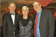  ??  ?? Jim, Missy and Mark Mundy at the Women’s Auxiliary of St. Edmond’s Home Centennial celebratio­n.