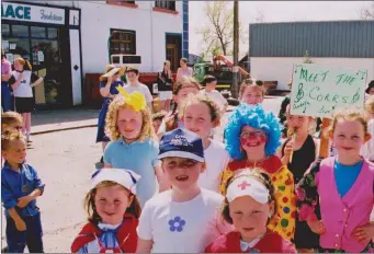  ??  ?? Riverstown children having fun at their fancy dress parade during the Area games.