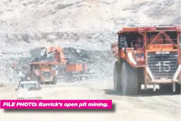  ?? ?? FILE PHOTO: Barrick’s open pit mining.