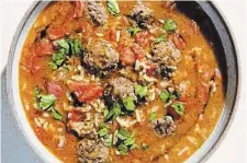  ?? MILK STREET ?? Syrian-style meatball soup with rice and tomatoes.