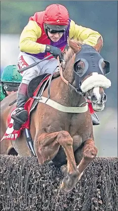  ??  ?? Native River, ridden by Richard Johnson, clear the last to win The Virgin Bet Cotswold Chase at Sandow