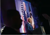  ?? DOUG MILLS / NYT ?? President Joe Biden delivers remarks at the National League of Cities Congressio­nal City Conference in Washington on Monday. Republican­s have not been able to produce evidence to impeach Biden.