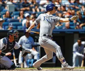  ?? GETTY IMAGES FILE ?? Corey Dickerson, who the Rays designated for assignment Saturday, was traded to the Pirates for reliever Daniel Hudson, minor league infielder Tristan Gray and cash.