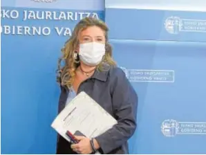  ?? EFE ?? La consejera vasca de Salud, Gotzone Sagardui