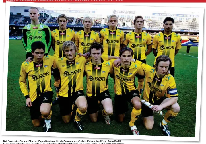  ?? FOTO: NTB SCANPIX ?? Bak fra venstre: Samuel Dirscher, Espen Børufsen, Henrik Ommundsen, Christer Kleiven, Avni Pepa, Aram Khalili. Foran fra venstre: Morten Benestad, Espen Knudsen,rolf Daniel Vikstøl, Jan Jenssen, Vidar Vikstøl.