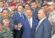  ?? REUTERS FILE ?? ▪ Former Yemen president Ali Abdullah Saleh (centre).
