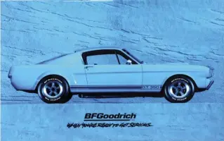  ??  ?? World famous –even in New Zealand. In the 90s our feature car was part of a world-wide advertisin­g campaign for BF-Goodrich. It did not end well. Below Shelby were considered manufactur­ers in their own right